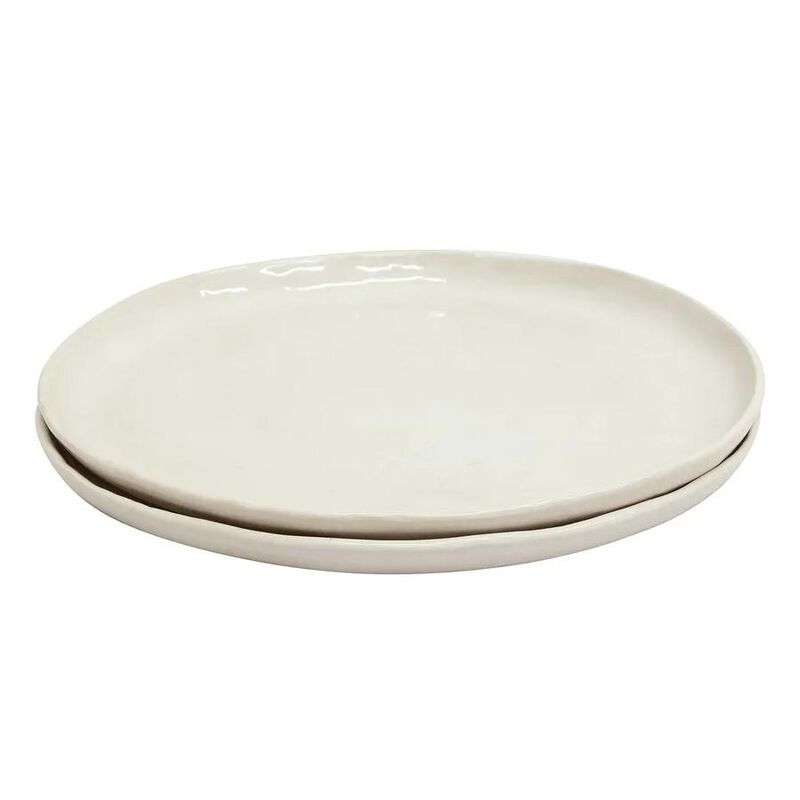 French Country Franco Rustic White Dinner Plate image number 0